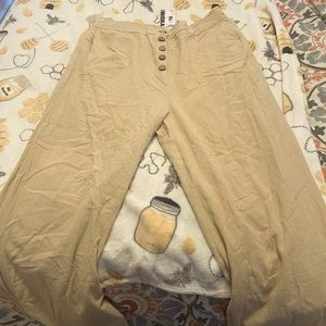 NWT Beige Wide Leg Chino Pants